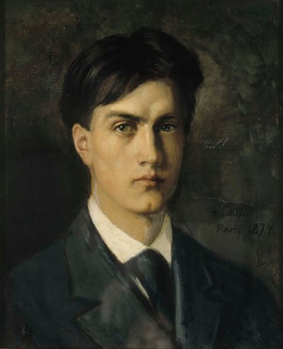 Autorretrato, 1874 de Albert Gustaf Aristides Edelfelt