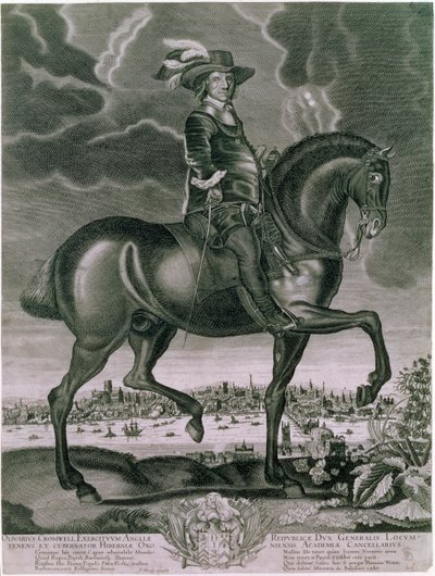 Retrato ecuestre de Oliver Cromwell de Albert Haelwegh