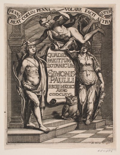 Portada de Simon Paulli, "Quadripartitum Botanicum", 1667 de Albert Haelwegh