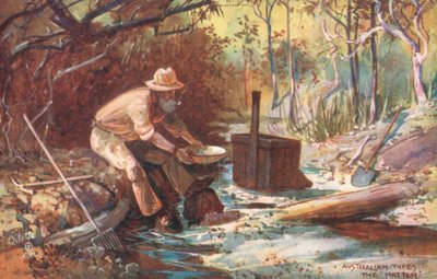 Tipos australianos: El "Sombrerero" (litografía en color) de Albert Henry Fullwood