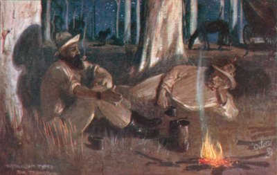 Tipos australianos: The Teamster (litografía en color) de Albert Henry Fullwood