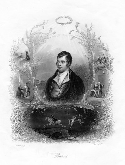 Robert Burns, poeta escocés, siglo XIX de Albert Henry Payne