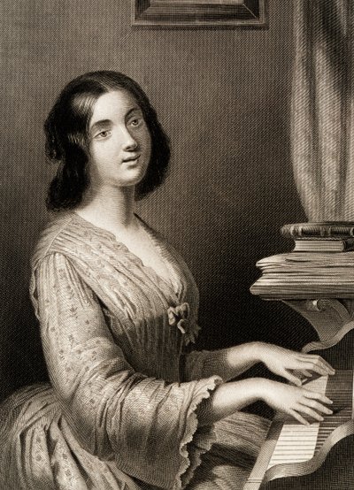 Cantante acompañada al piano, hacia 1840, por Albert Henry Payne (1812-1902) de Albert Henry Payne