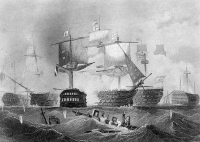 La Batalla de Trafalgar, 21 de octubre de 1805, c1857 de Albert Henry Payne