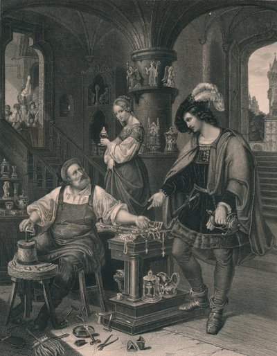 La Hija del Orfebre, c1850 de Albert Henry Payne