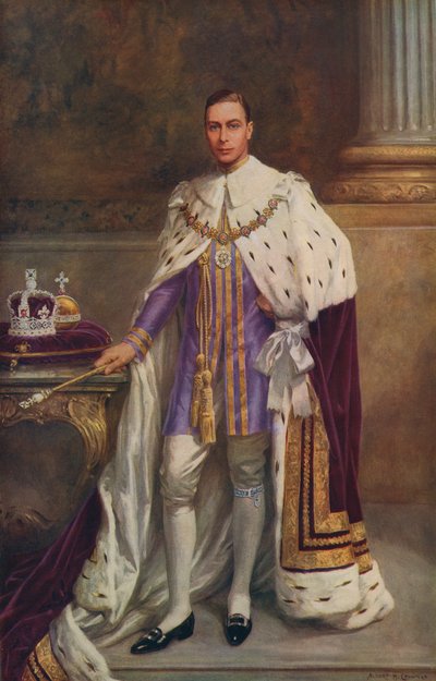 Rey Jorge VI con ropas de coronación en 1936 de Albert Henry after Collings