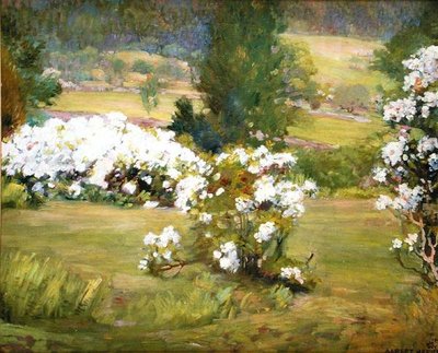 Flores en flor, c.1925 (óleo sobre lienzo) de Albert Herter