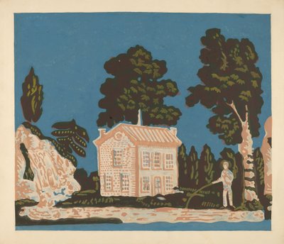 Papel pintado para cubrir cajas, c. 1937 de Albert J. Levone