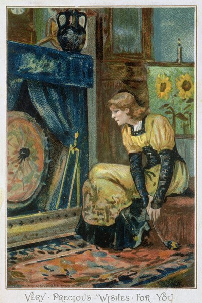 Deseos Muy Preciosos Para Ti, Tarjeta de Navidad Victoriana, publicada por Hildesheimer y Faulkner, Londres, c.1880 de Albert Jnr. Ludovici