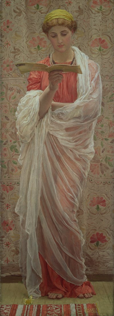 Un lector, c.1877 (óleo sobre lienzo) de Albert Joseph Moore