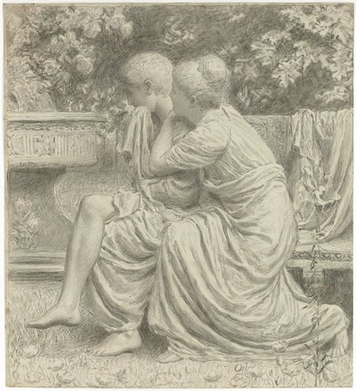Caricatura para "Un idilio" de Albert Joseph Moore