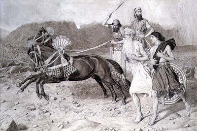 Elías corriendo a Jezreel antes del carro de Acab de Albert Joseph Moore