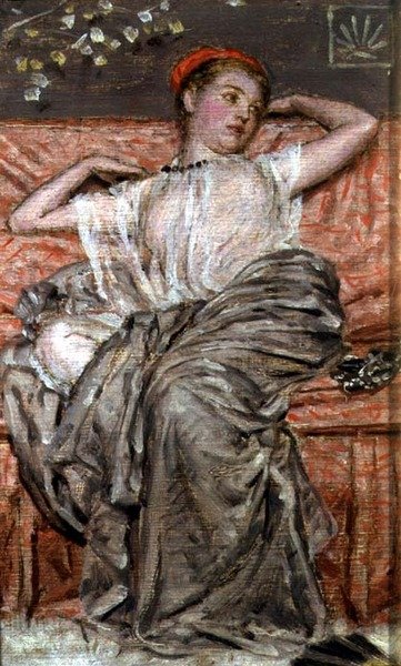Estudio de una figura drapeada de Albert Joseph Moore