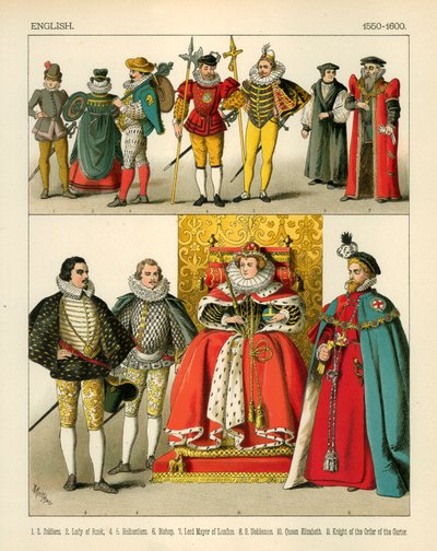 Traje inglés 1550-1600 de Albert Kretschmer
