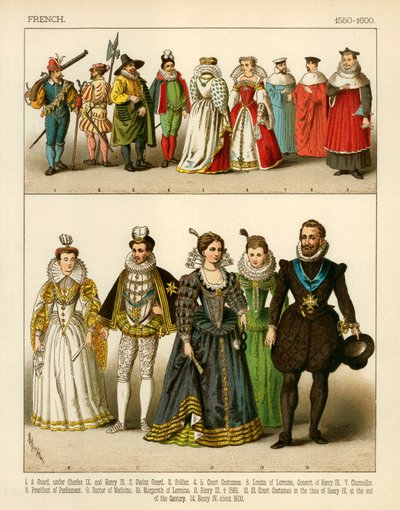 Traje francés 1550-1600 de Albert Kretschmer