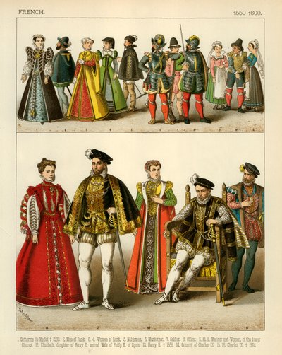 Traje francés 1550-1600 de Albert Kretschmer