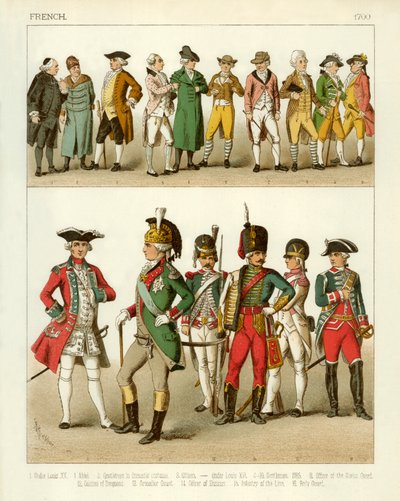 Traje francés 1700 de Albert Kretschmer