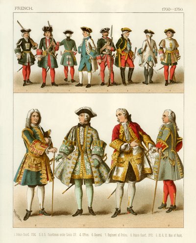 Trajes Franceses 1700-1750 de Albert Kretschmer