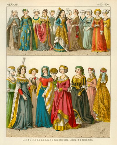 Traje alemán 1450-1500 de Albert Kretschmer