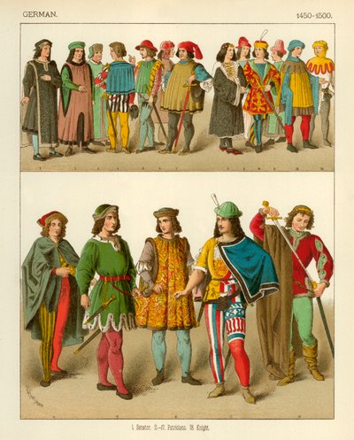 Traje alemán 1450-1500 de Albert Kretschmer