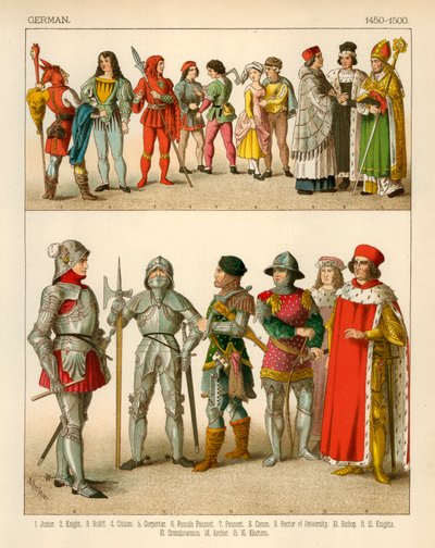 Traje alemán 1450-1500 de Albert Kretschmer