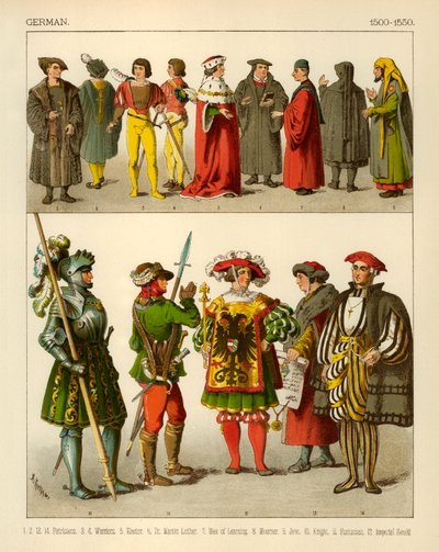 Traje Alemán 1500-1550 de Albert Kretschmer