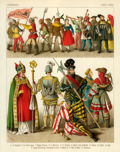 Traje Alemán 1550-1600 de Albert Kretschmer