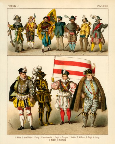 Traje alemán 1550-1600 de Albert Kretschmer