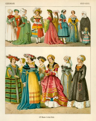 Trajes alemanes 1500-1550 de Albert Kretschmer