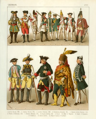 Trajes alemanes 1700 de Albert Kretschmer