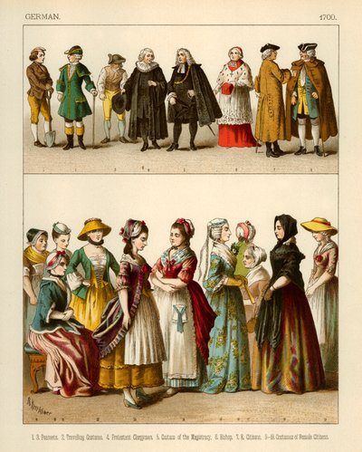 Trajes alemanes 1700 de Albert Kretschmer