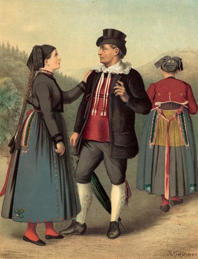 Traje alemán, Baden Rickesbach de Albert Kretschmer