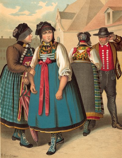 Traje alemán, Bayern, Dachau de Albert Kretschmer