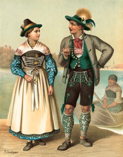 Traje alemán, Bayern, Schliersee de Albert Kretschmer
