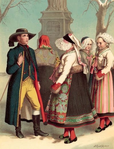 Traje alemán, Bohmen, Kreis Pilsen de Albert Kretschmer
