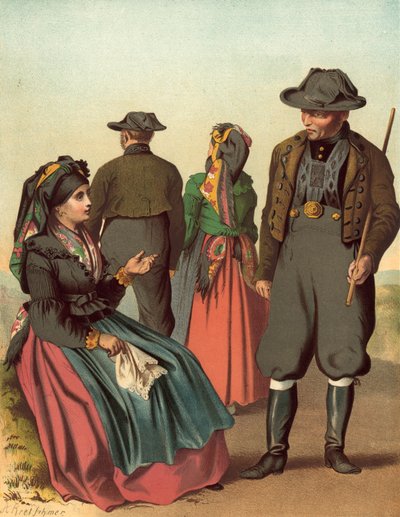 Traje alemán, Bohmen kreis Eger de Albert Kretschmer
