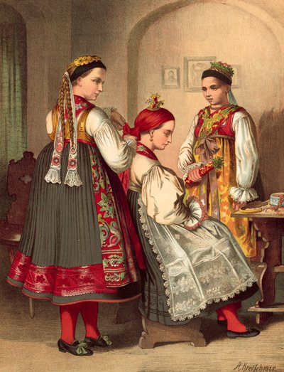 Traje alemán, Bohmen kreis Pilsen de Albert Kretschmer