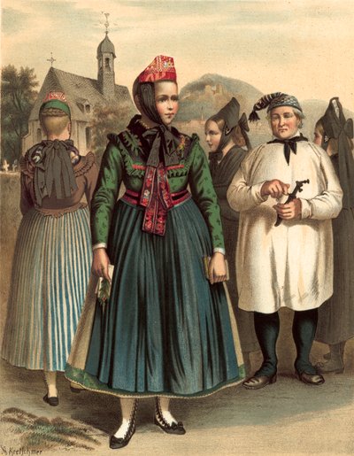 Traje alemán, Chur-Hessen, cerca de Marburg de Albert Kretschmer