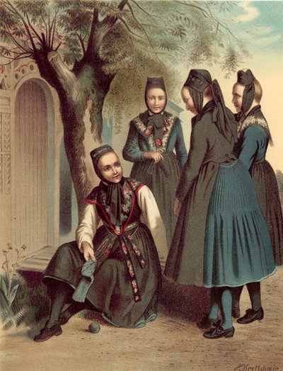 Traje alemán, Grossherzogthum Hessen, Hochweisel y Pohlgons de Albert Kretschmer