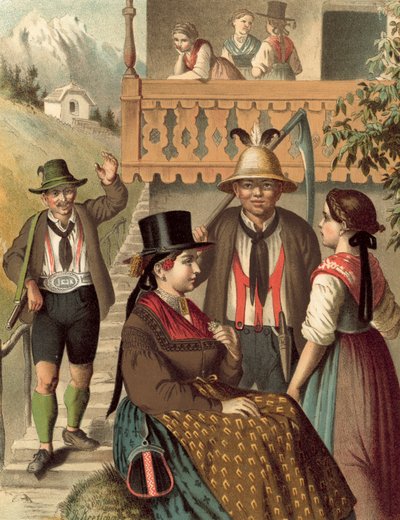 Traje alemán, Oesterreich, Pinzgau de Albert Kretschmer