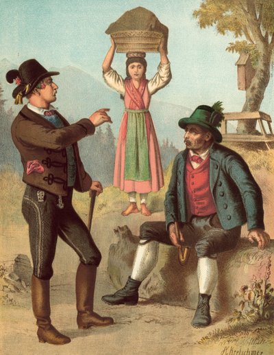 Traje alemán, Oesterreich, Salzkammergut de Albert Kretschmer