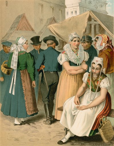 Traje alemán, Preussen (Provinz Schlesien), Tannhausen de Albert Kretschmer