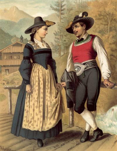 Traje Alemán, Tirol Billerthal de Albert Kretschmer