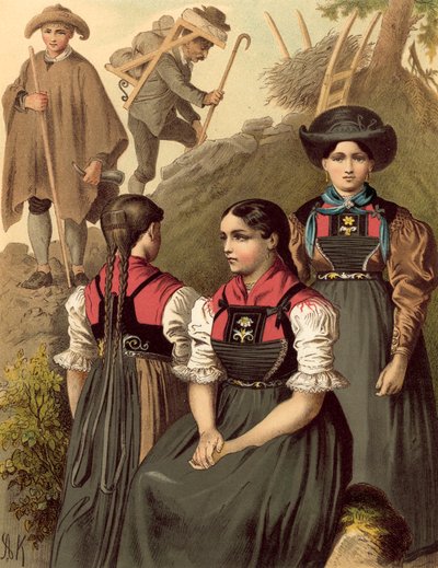 Traje alemán, Tirol, Lechthal de Albert Kretschmer