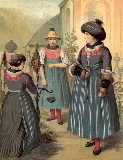 Traje alemán, Tirol, Passeyer de Albert Kretschmer