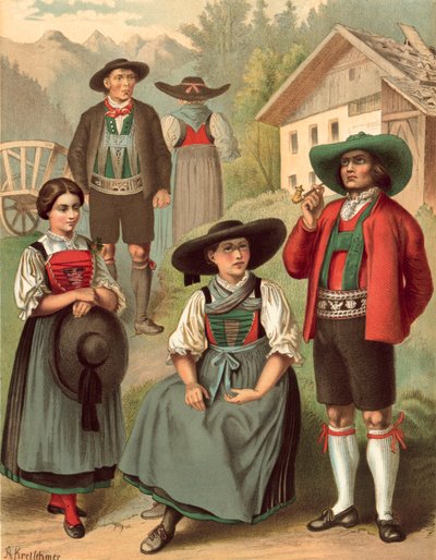Traje alemán, Tirol Sarnthal de Albert Kretschmer
