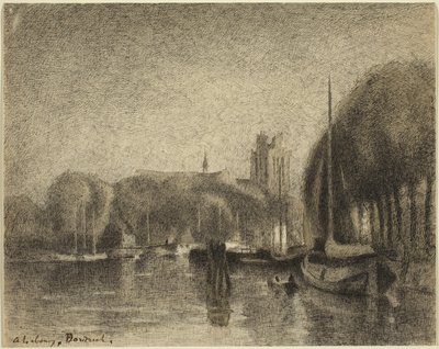 Puerto en Dordrecht de Albert Lebourg
