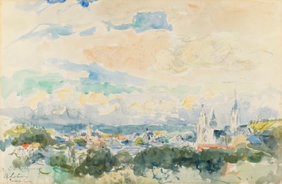 Boceto de un pueblo, finales del siglo XIX-principios del siglo XX de Albert Lebourg