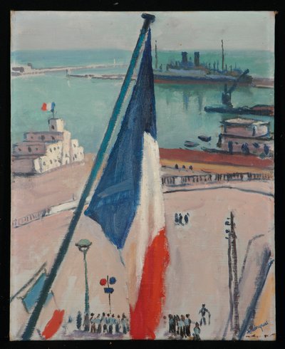 Alger, las banderas (óleo sobre tabla de artista) de Albert Marquet