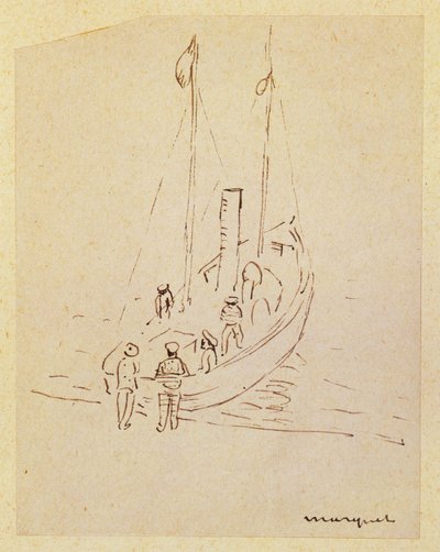 Barco (lápiz sobre papel) de Albert Marquet